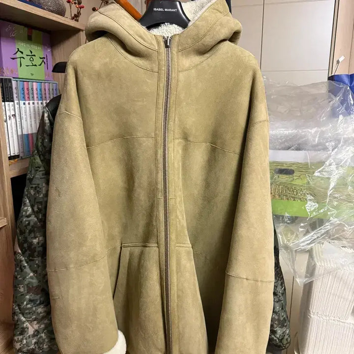 [BUNJANG] Isabel Marant Suede Shearling Lined Hooded Jacket / 이자벨마랑 무스탕 자켓