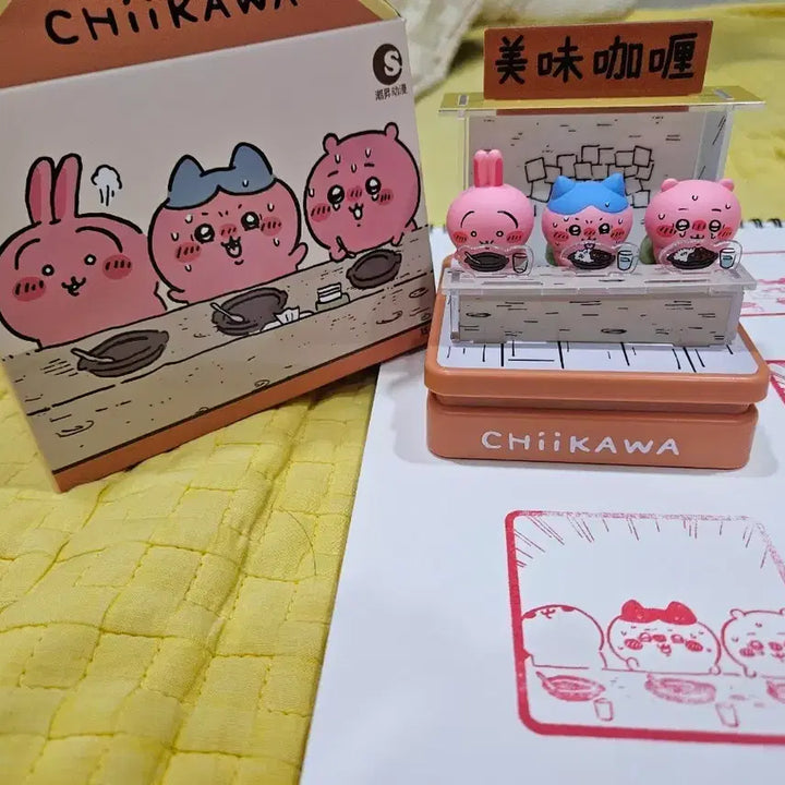 [BUNJANG] Chikawa Spicy Curry Figure Stamp / 치이카와 매운카레 피규어 스탬프
