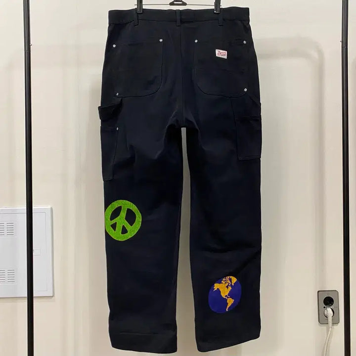 [SOLD OUT] <36> 엑스라지 자수패치 더블니 카펜터 워크 팬츠
