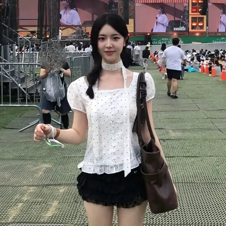 [BUNJANG] Illygo Ruffle Skirt Pants Black / 일리고 캉캉 프릴 스커트 팬츠 블랙