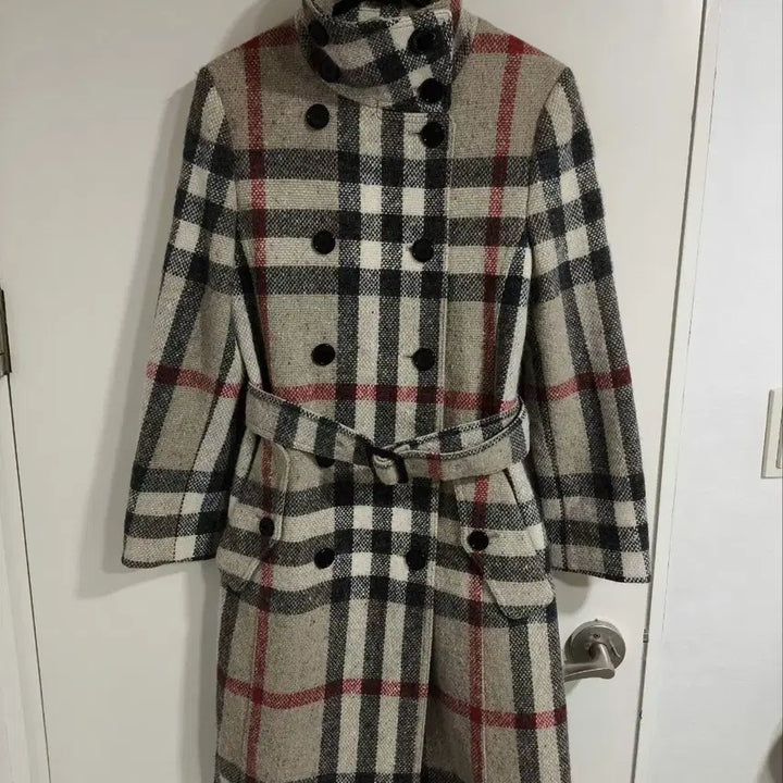 [BUNJANG] Burberry Nova Check Belted Wool Coat / 버버리 노바체크 벨티드 울코트