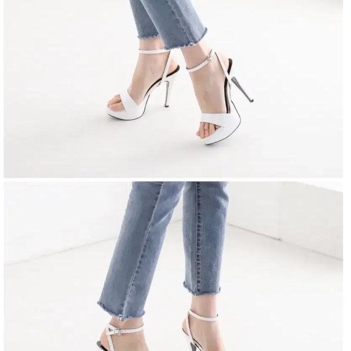 [BUNJANG] Enamel Platform Stiletto Strap Sandal Heels / 에나멜 가보시 스틸레토 스트랩 샌들힐