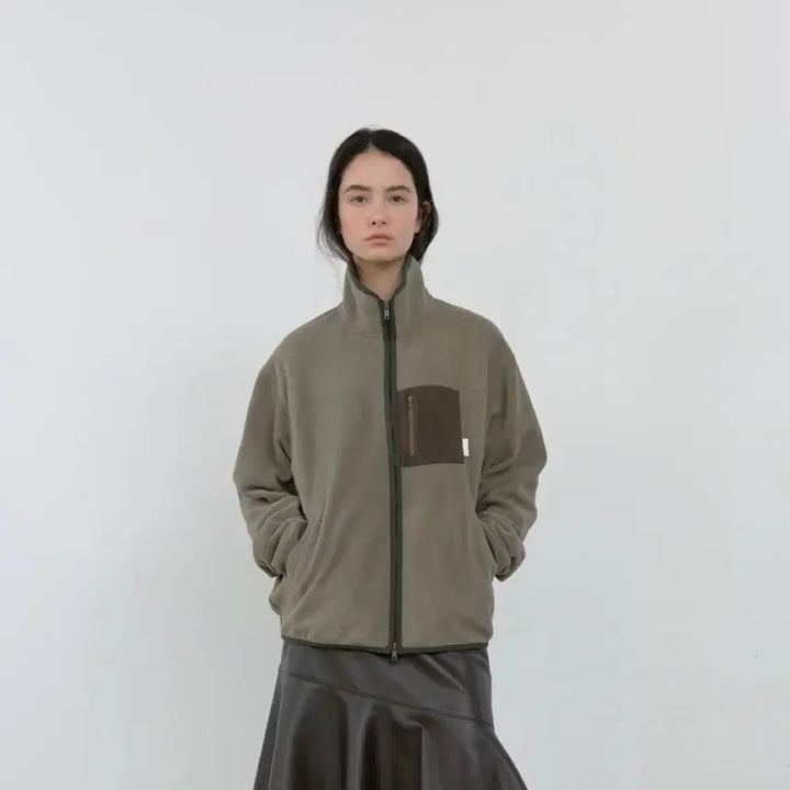 [BUNJANG] Mazone Fleece Zip-Up Jacket (Cocoa, M) / (택포,새상품) 마조네 후리스집업 M