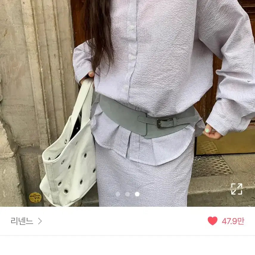 [SOLD OUT] 리넨느 시어서커 셔츠 light gray