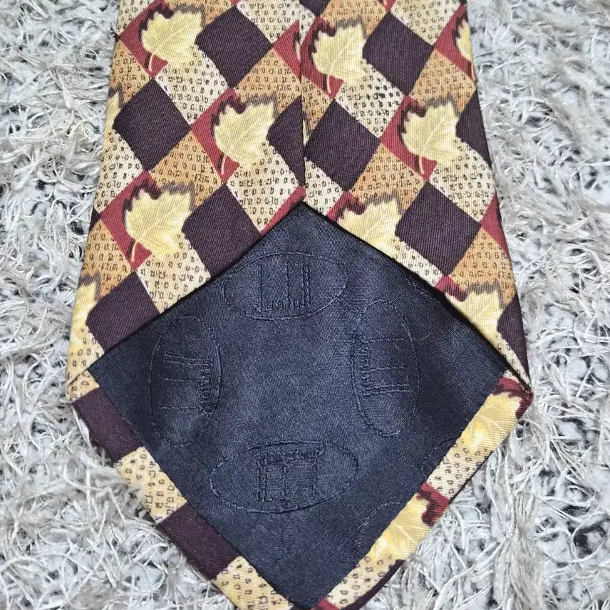 [BUNJANG] Dunhill Leaf Pattern Necktie / 던힐Dunhill 낙엽 패턴 넥타이 Free - N54