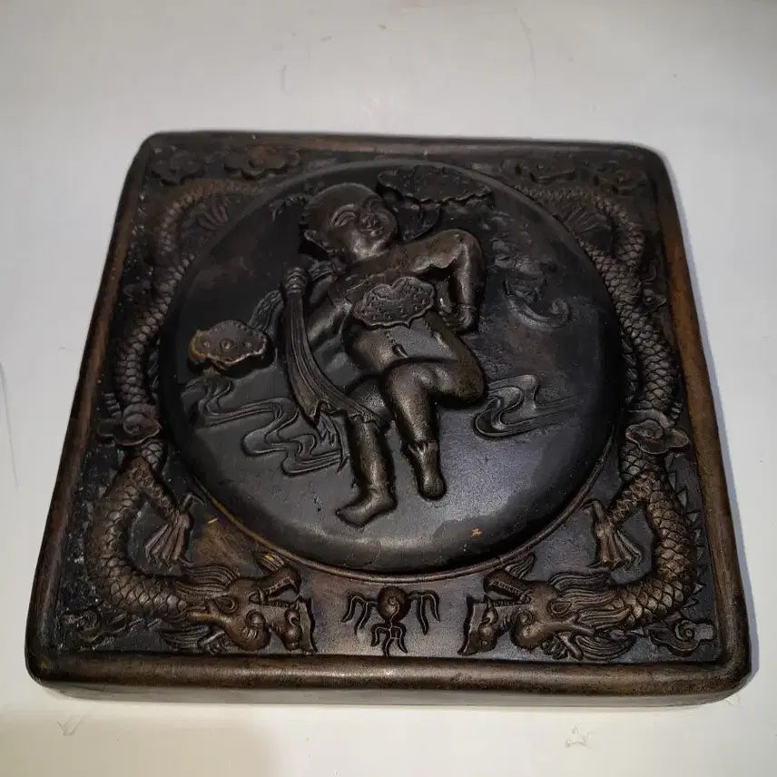 [BUNJANG] Dongjamun Engraved Zisha Inkstone / 동자문 벼루