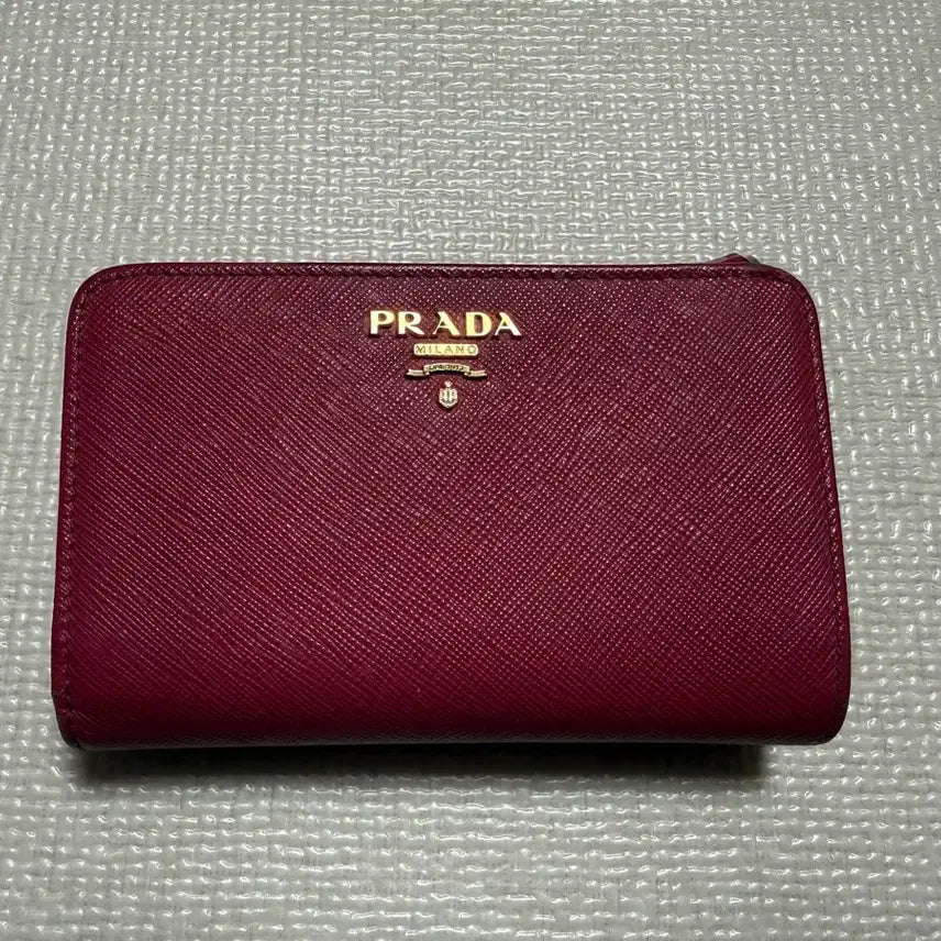 [BUNJANG] Prada Saffiano Bi-fold Wallet / 프라다 사피아노 여성용 중지갑