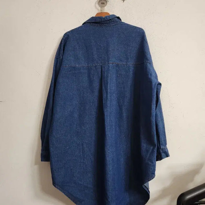 [BUNJANG] Denim Long Shirt / 데님 롱 셔츠 청남방