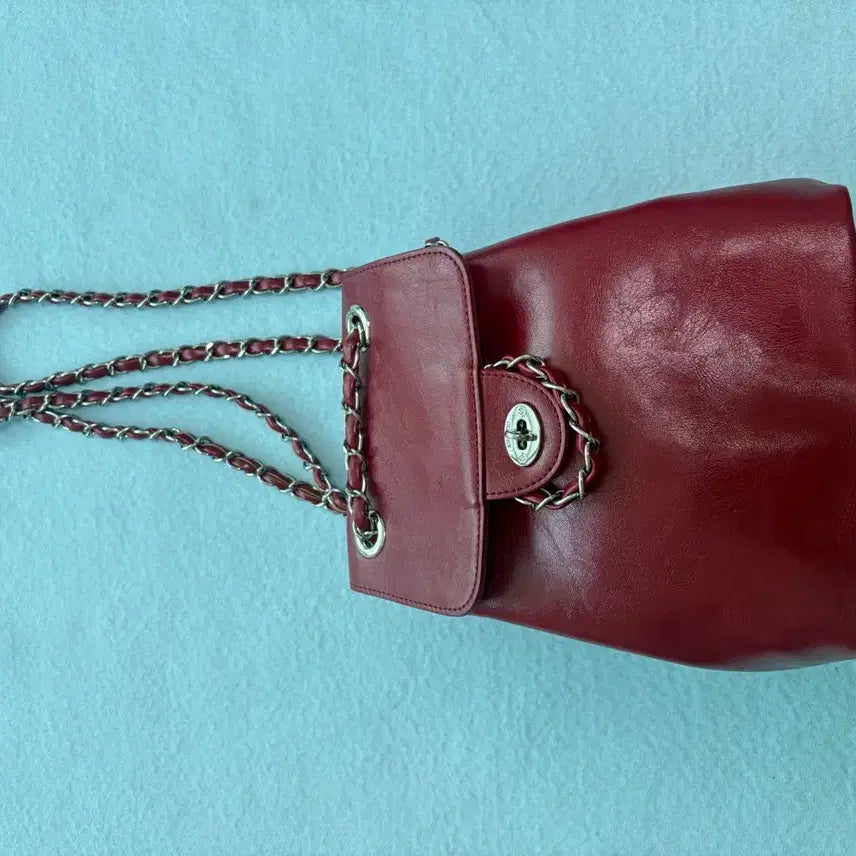 [BUNJANG] Anothetic Red Leather Shoulder Bag / 아노에틱 가방