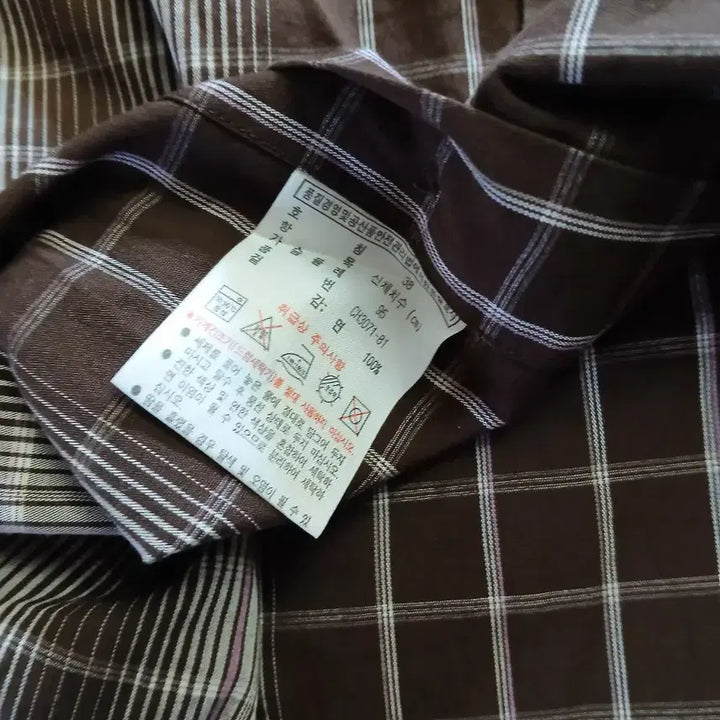 [BUNJANG] Lacoste Brown Check Long Sleeve Shirt / 라코스테 브라운 체크 긴팔 셔츠