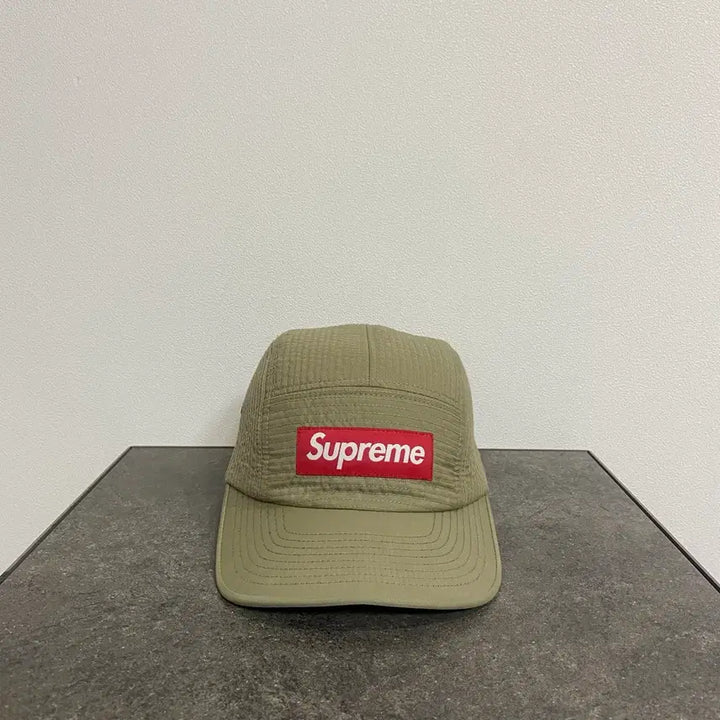 [BUNJANG] Supreme Box Logo Camp Cap Hat Stitch Tan / (OS) 슈프림 박스로고 캠프캡 모자 스티치 탄