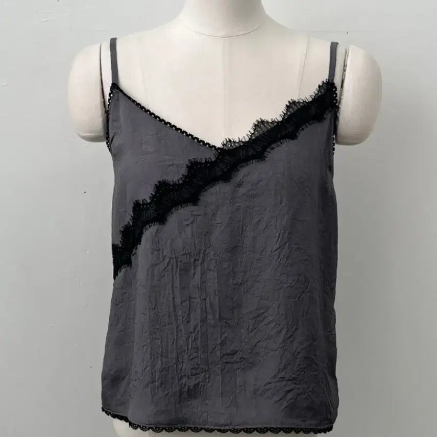 [BUNJANG] Post Motion Marini Satin Lace Camisole / 포스트모니션 마리니 새틴 레이스 나시(새상품)