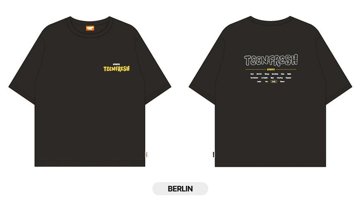 StayC - "TeenFresh" StayC 1st World Tour in Europe Official MD [Tour T-Shirt + Random Photocard 1ea] - HALLYUSUPERSTORE