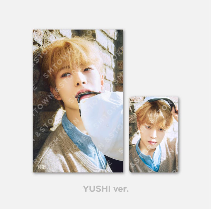 NCT Wish - "Wish Station" Official MD (4x6 Photo, Postcard + Hologram Photocard) - HALLYUSUPERSTORE