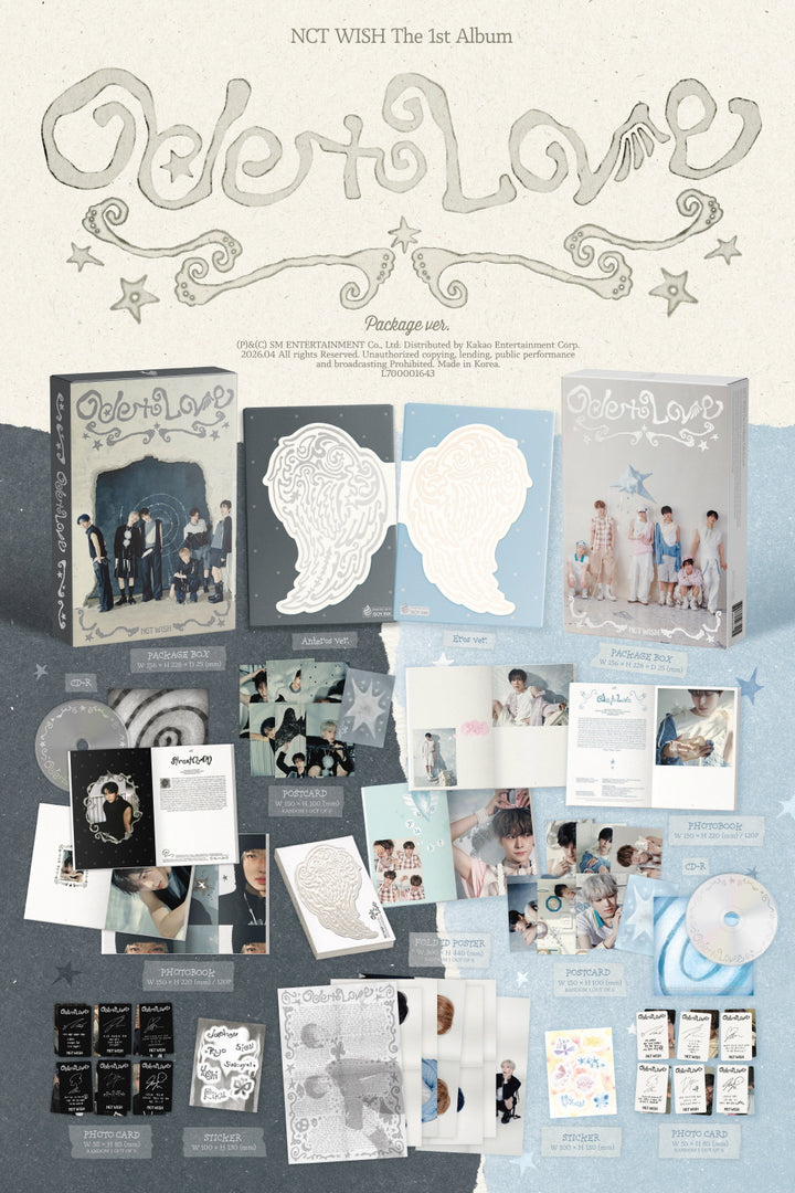 [SOLD OUT] [음반사 도매] 엔시티 위시 (NCT WISH) - 정규 1집 [Ode to Love] (Package Ver.) [초회 한정반에 한해 포토카드 추가 동봉] 랜덤