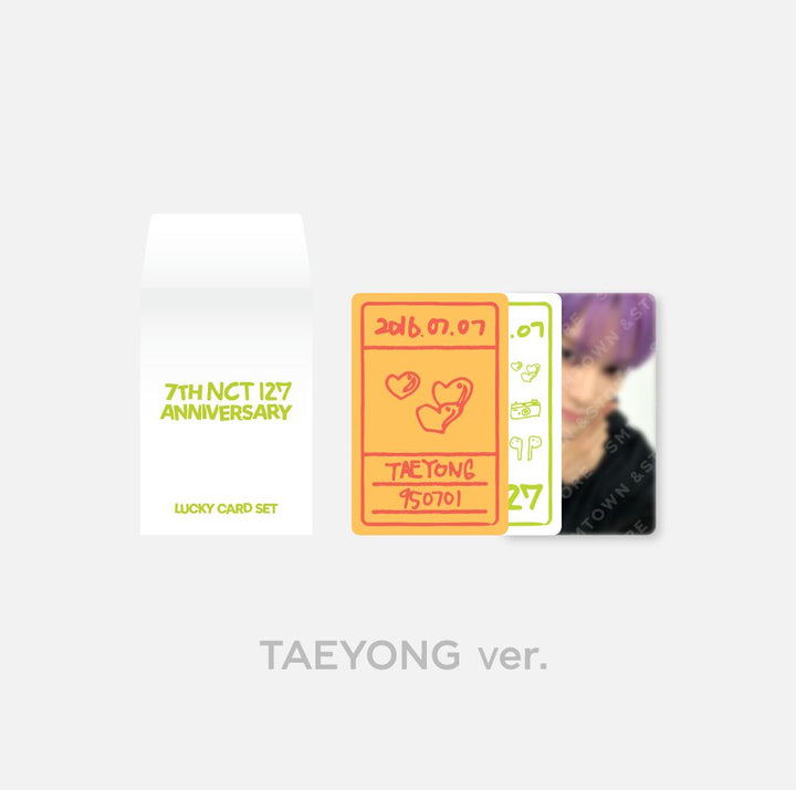 NCT 127 - "7th Anniversary Glow-In-The-Dark" Official Lucky Card Set - HALLYUSUPERSTORE