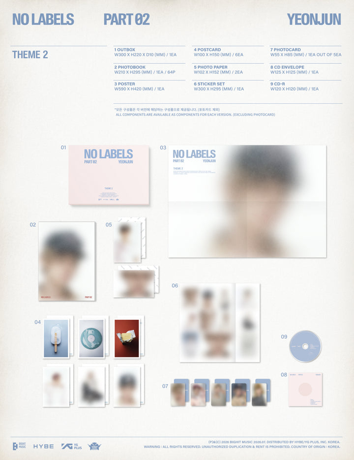 [B2B] YEONJUN - NO LABELS: PART 02 (Random Ver.) / 연준 (YEONJUN) - NO LABELS: PART 02 (랜덤)
