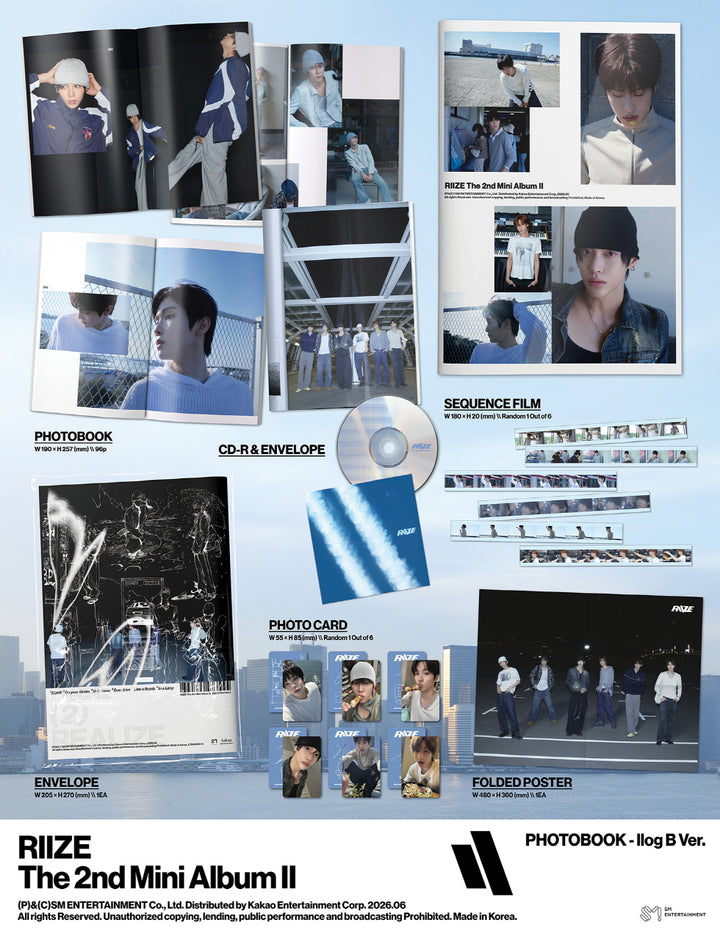 [B2B] RIIZE - Mini Album Vol. 2 [RIIZE Universe] (Photobook Ver.) Random / 라이즈 (RIIZE) - 미니 2집 [II] (Photobook Ver.) 랜덤