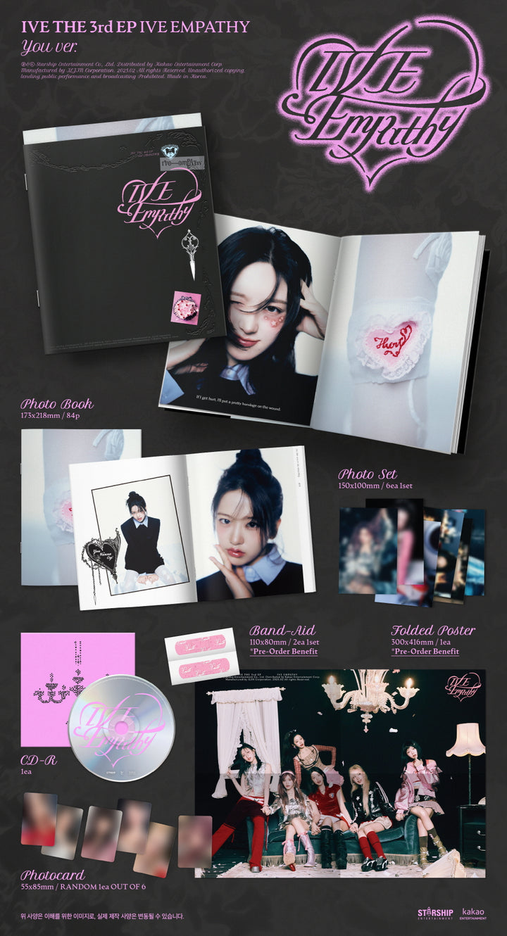 [B2B] IVE (아이브) - EP 3집 [IVE EMPATHY] (First Press, POB Photocard Included, Folded Poster Included) (*loved ive ver excluded, 3 types) / [쇼핑몰] [초판] 아이브 (IVE) - EP 3집 [IVE EMPATHY] 특전포함 *loved ive ver 제외 3종