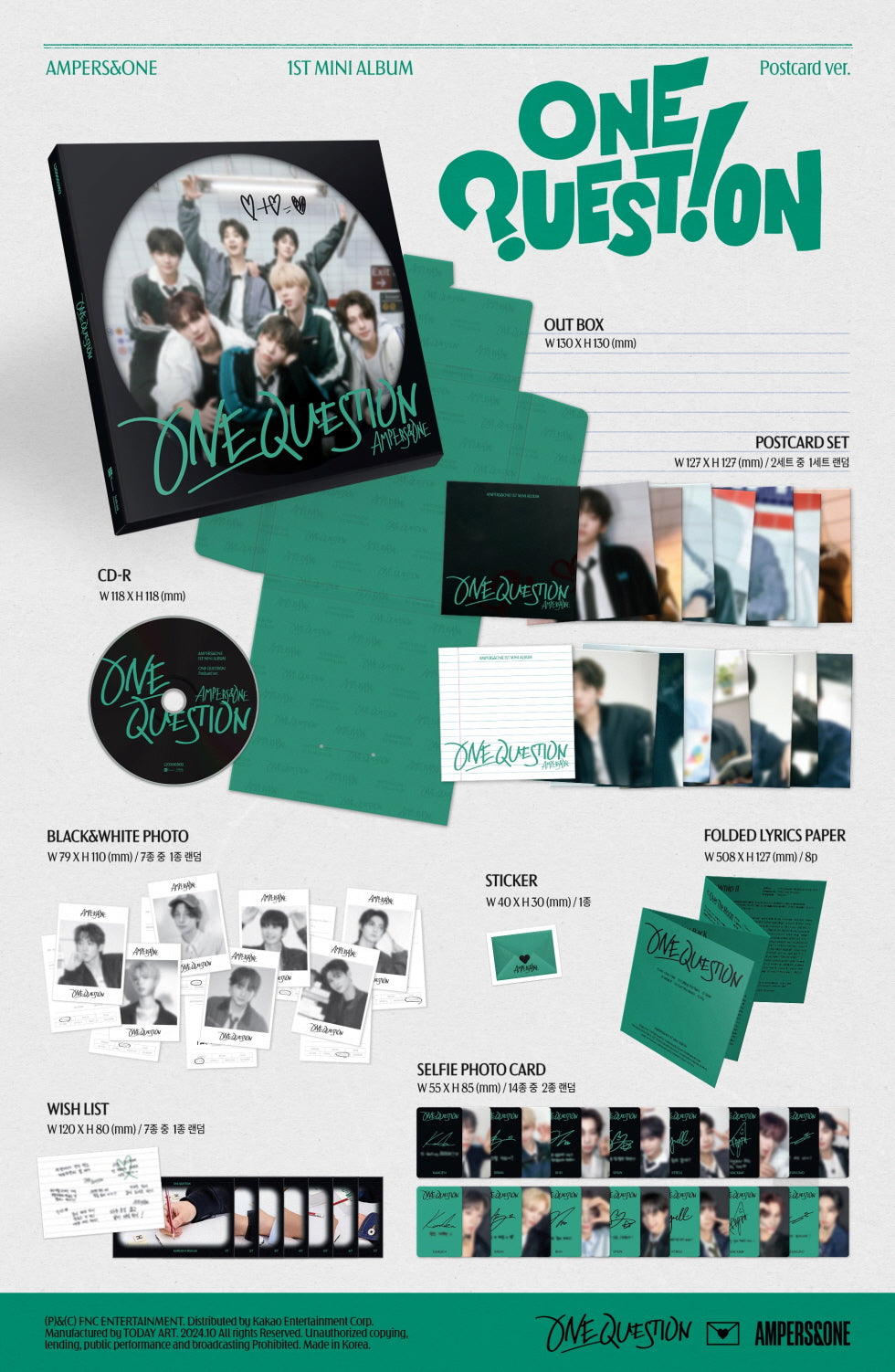 [SOLD OUT] 앰퍼샌드원 (AMPERS&amp;ONE) - 미니 1집 [ONE QUESTION]