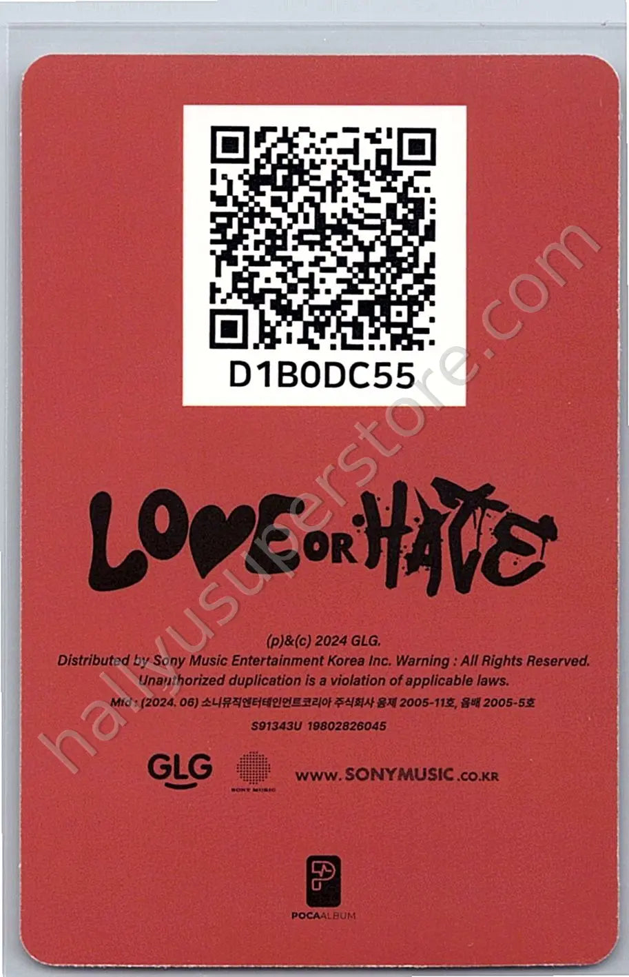 H1-KEY - Hwiseo - LOVE or HATE poca album qr card true version