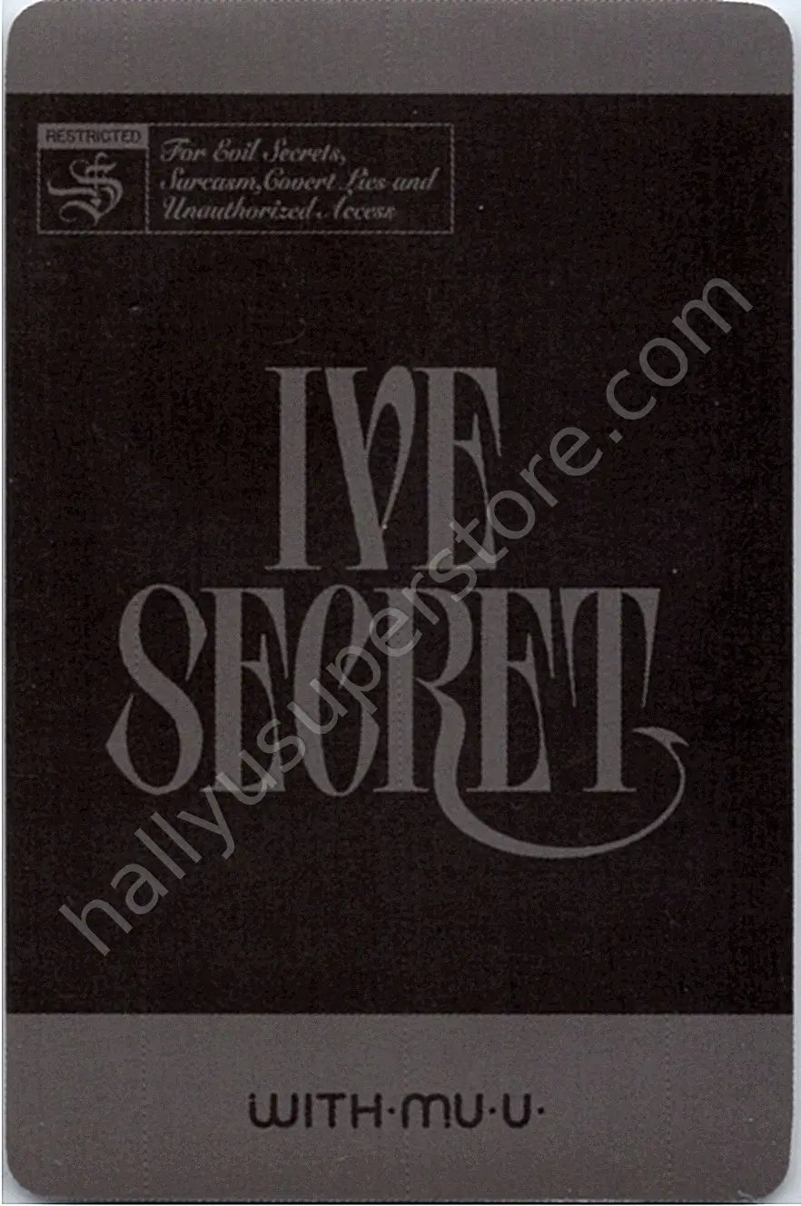 IVE - Yujin - IVE SECRET B version lucky draw (LD) polaroid round 4 withmuu