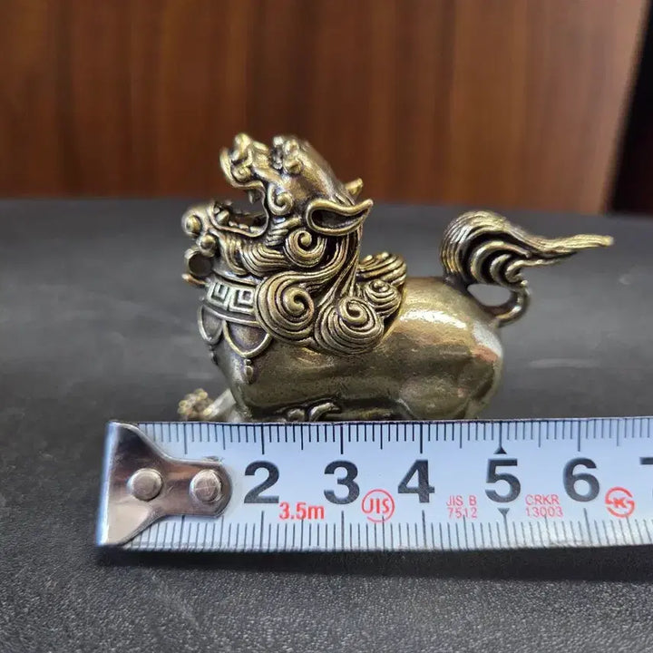 [BUNJANG] Brass Haetae Incense Burner Pair Ornament / 황동 해태상 향로 한 쌍 장식품
