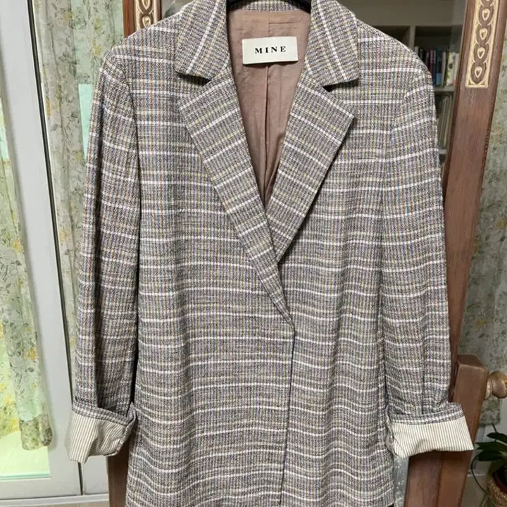 [SOLD OUT] Mine 한섬 마인 썸머 체크 자켓_44사이즈