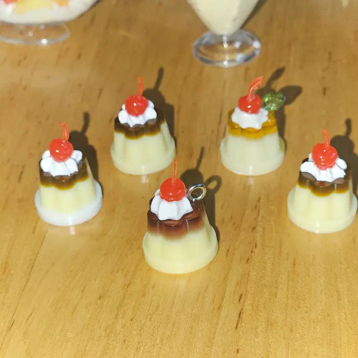[BUNJANG] Aramode Pudding Object Keychain Set / 레진 푸딩 오브제 키링 아라모드 크림소다 거북이 말차 녹차