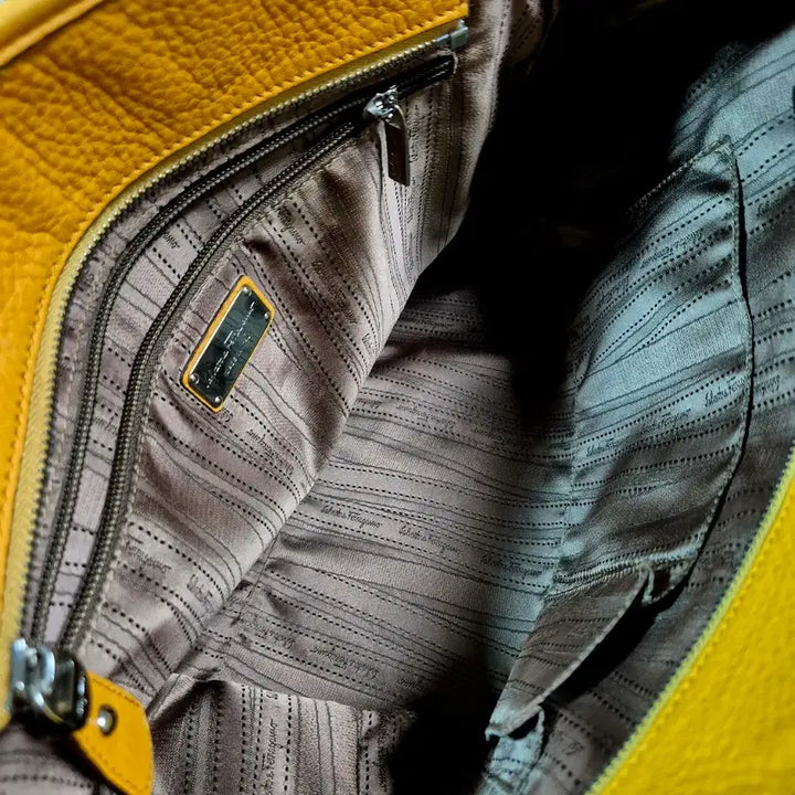 [BUNJANG] Ferragamo Yellow Leather Tote Bag / (정품) 페라가모 옐로우 가죽 토트백 여성 가방