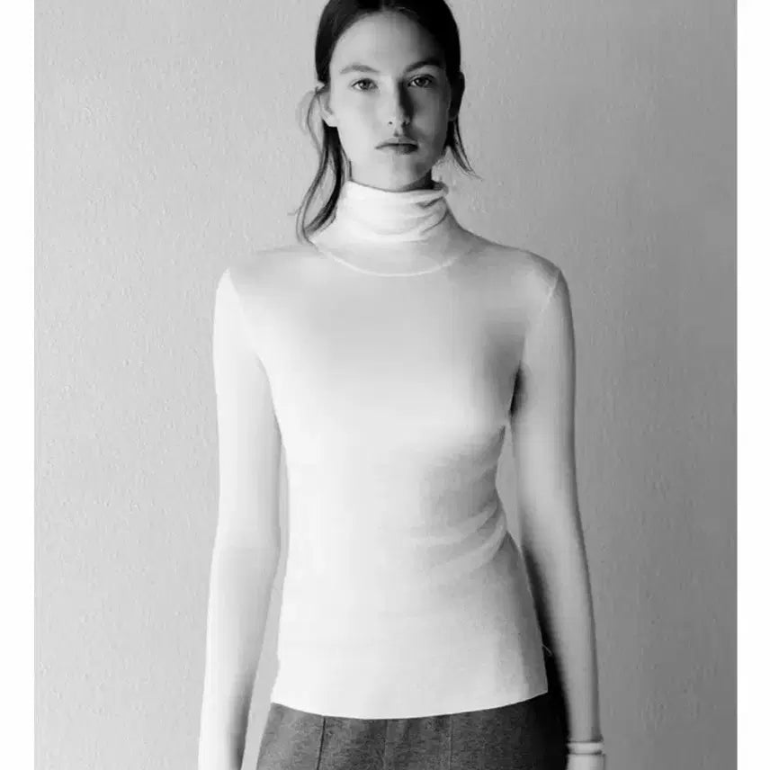 [BUNJANG] D.Purple Modal Turtle Neck T-Shirt (Size 66) / 새상품] D.퍼플 모달 터틀넥 티셔츠 66