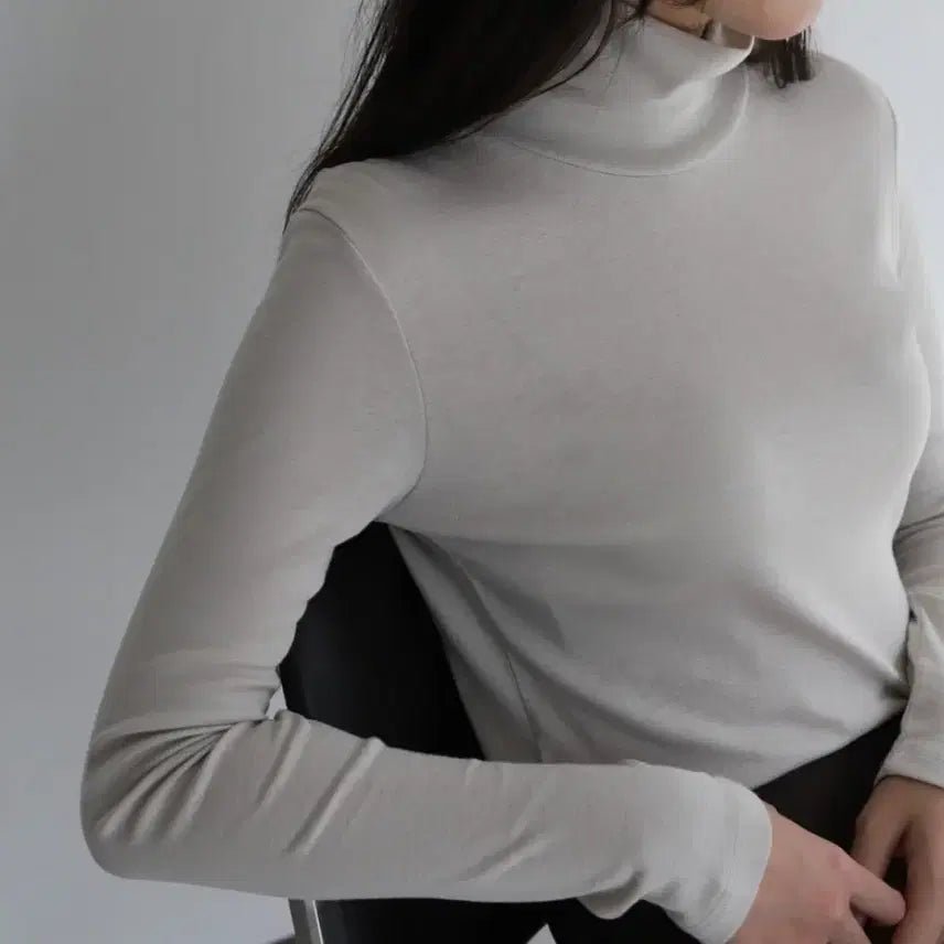 [BUNJANG] D.Purple Modal Turtle Neck T-Shirt (Size 66) / 새상품] D.퍼플 모달 터틀넥 티셔츠 66