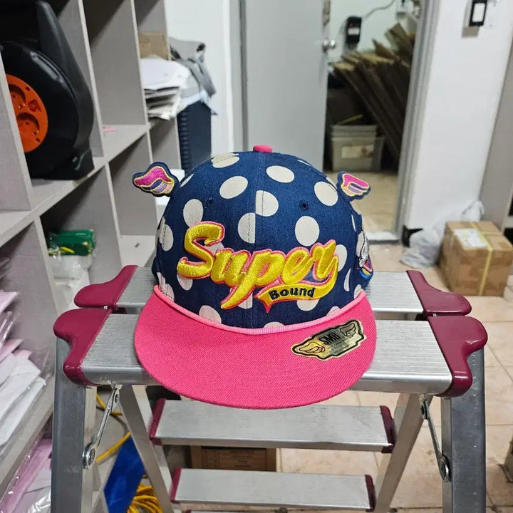 [BUNJANG] Superbound Dot Pattern Ball Cap / 슈퍼바운드 캡모자 핑크 도트