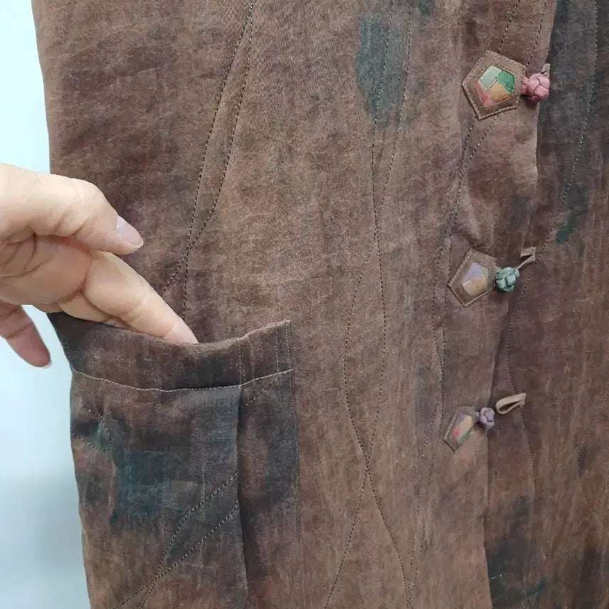[BUNJANG] Natural Dye Long Vest / 천연염색 롱조끼 66