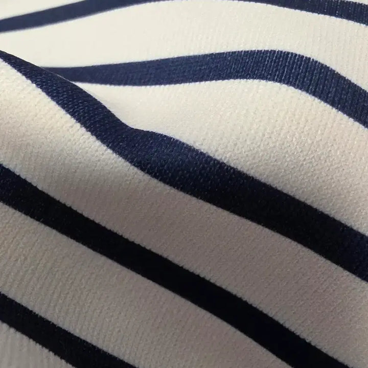[BUNJANG] Unisex Navy Stripe Crewneck Sweatshirt / 남여공용 스트라이프 맨투맨 티셔츠 단가라맨투맨