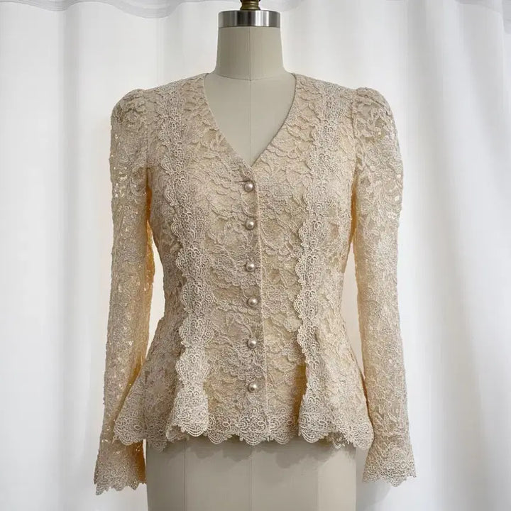 [BUNJANG] Cachet by Bari Protas Lace Blouse / 카쉐(Cachet by Bari Protas) 레이스 블라우스