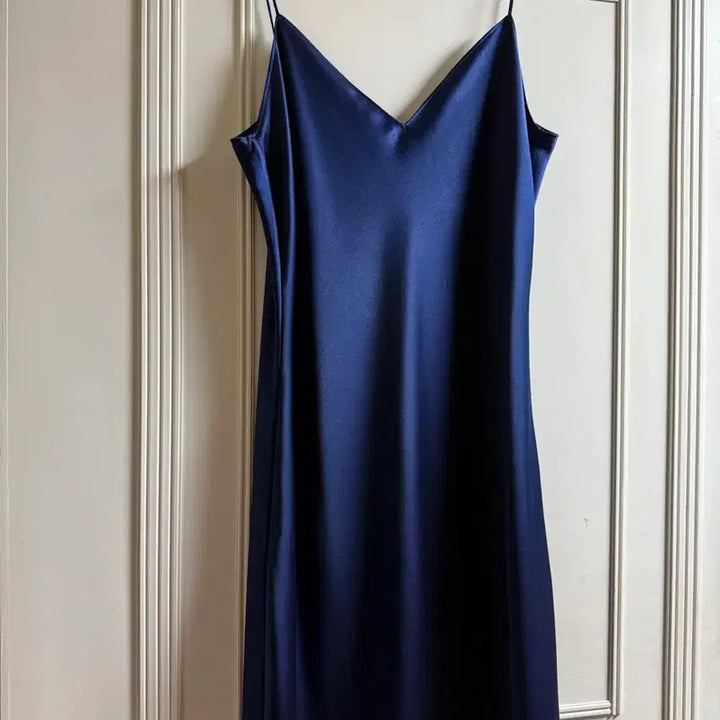 [SOLD OUT] Theory 띠어리 네이비 실크 슬립 원피스