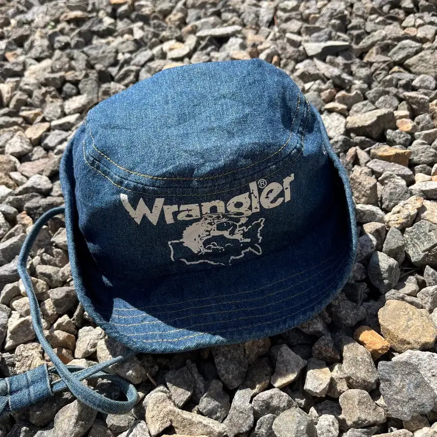 [BUNJANG] Wrangler Denim Vintage Bucket Hat / 랭글러 데님 빈티지 버킷햇
