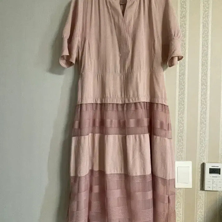 [BUNJANG] Long Pink Sheer Dress / sjsj원피스