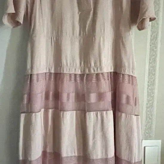 [BUNJANG] Long Pink Sheer Dress / sjsj원피스