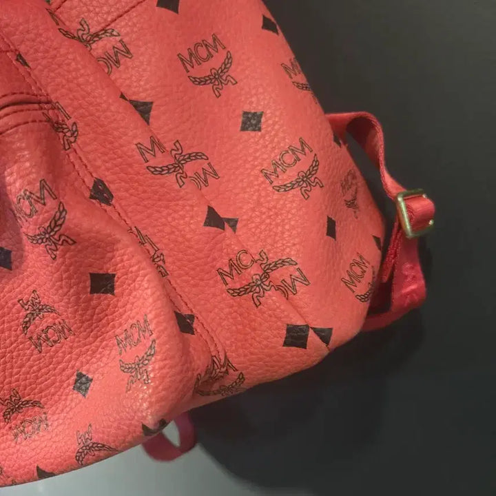[BUNJANG] MCM Visetos Pink Backpack / MCM 핑크색 백팩 가방
