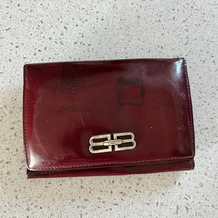 [BUNJANG] Balenciaga Bifold Wallet Burgundy / 발렌시아가 반지갑 버건디