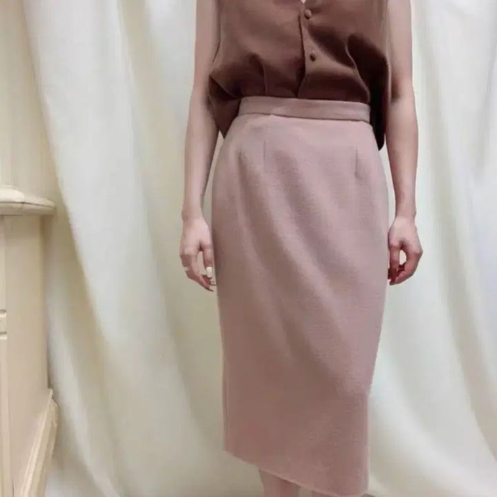[BUNJANG] Louis Joone Wool Midi Skirt / 빈티지 고급 브랜드 Louis Joone 두꺼운 니트 미디 스커트 (울