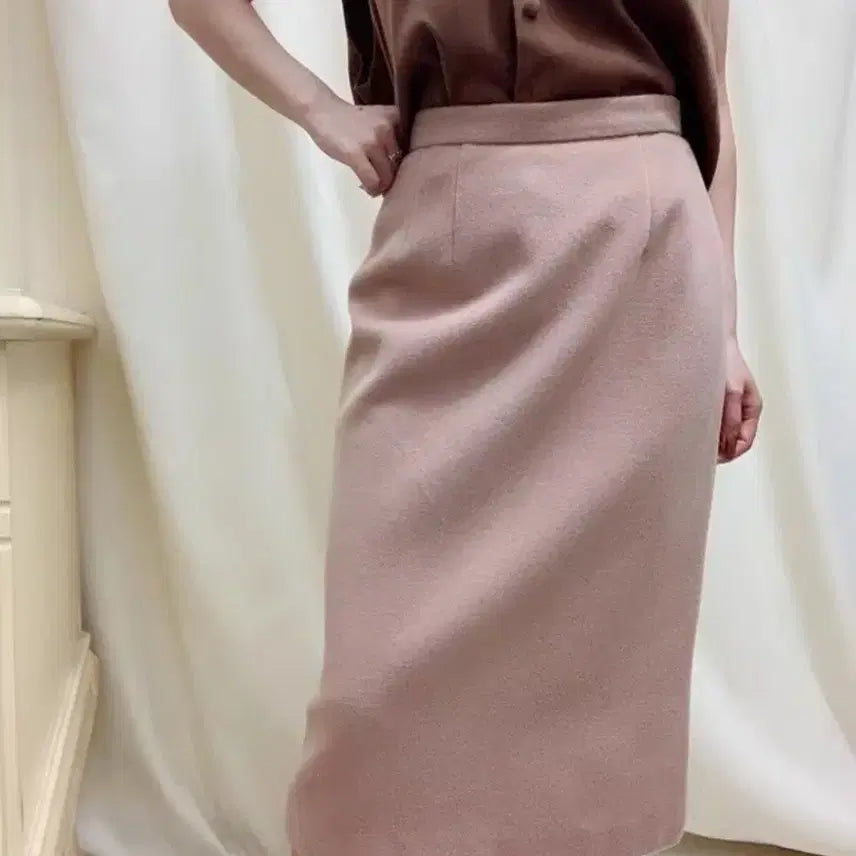 [BUNJANG] Louis Joone Wool Midi Skirt / 빈티지 고급 브랜드 Louis Joone 두꺼운 니트 미디 스커트 (울