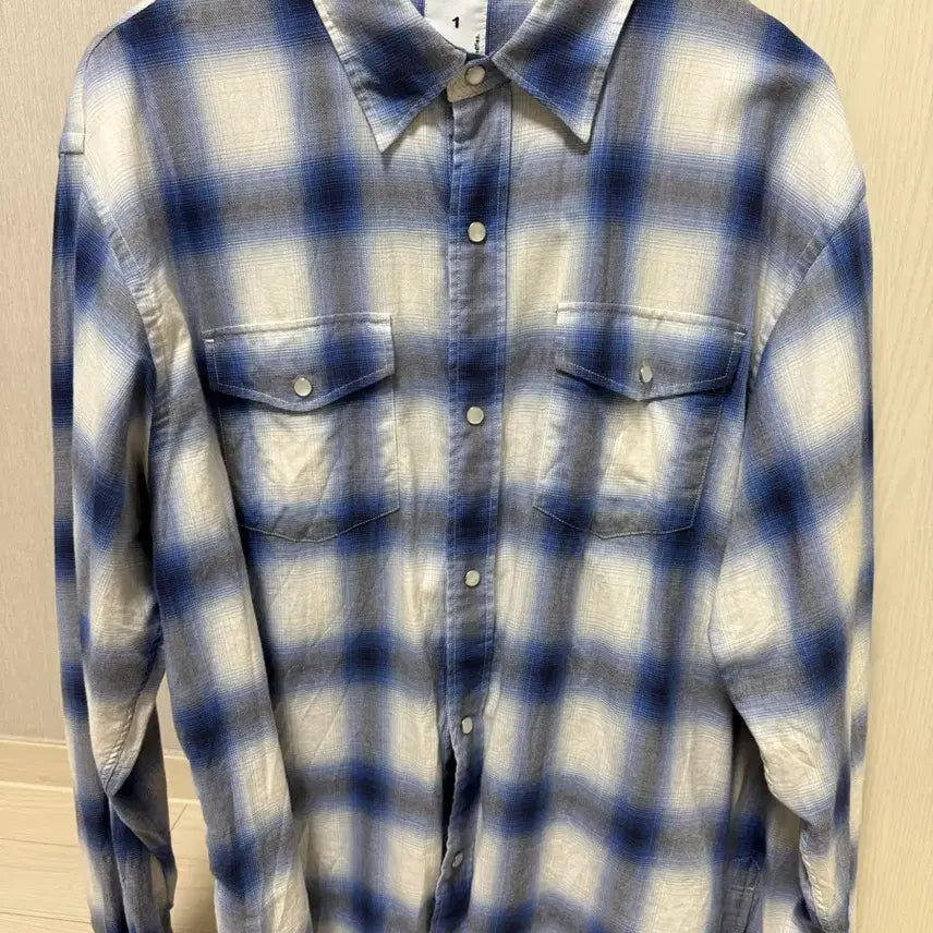 [BUNJANG] Blind Files Ombre Shirt Blue / [1] 블라인드파일즈 옴브레 셔츠 블루