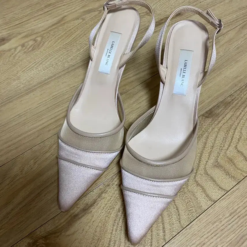 [SOLD OUT] 라벨르블랑 지젤 슬링백 메쉬 인디핑크 7cm 245size