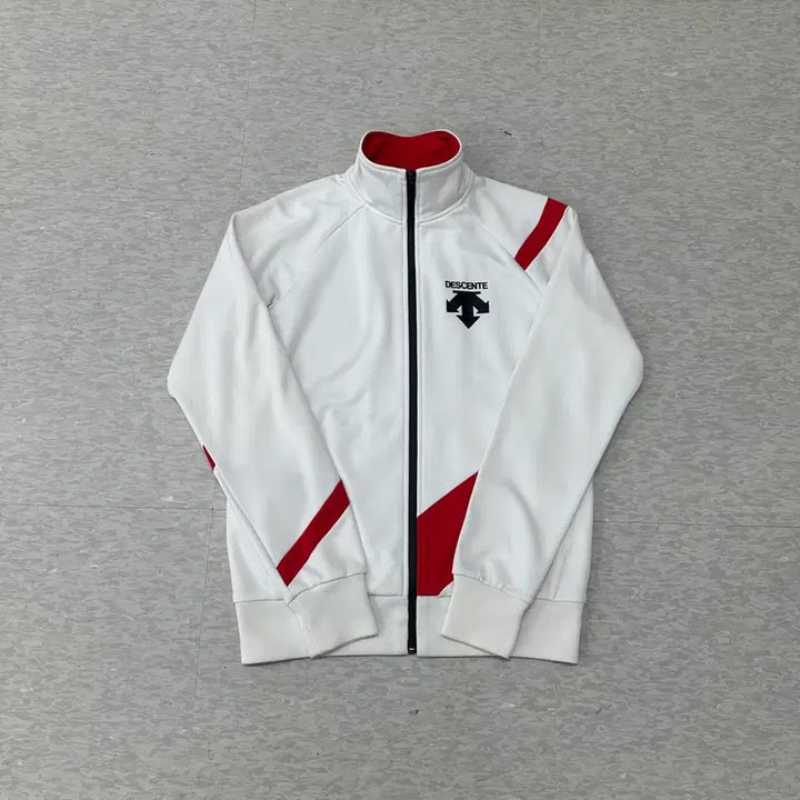 [BUNJANG] Descente White/Red Jersey Track Jacket / 데상트 화이트/레드 져지 트랙 자켓