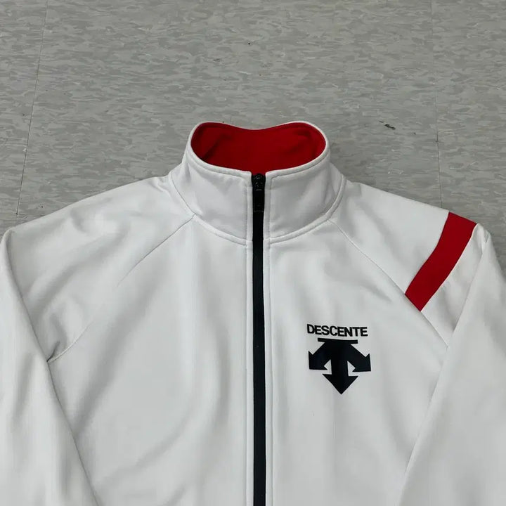 [BUNJANG] Descente White/Red Jersey Track Jacket / 데상트 화이트/레드 져지 트랙 자켓