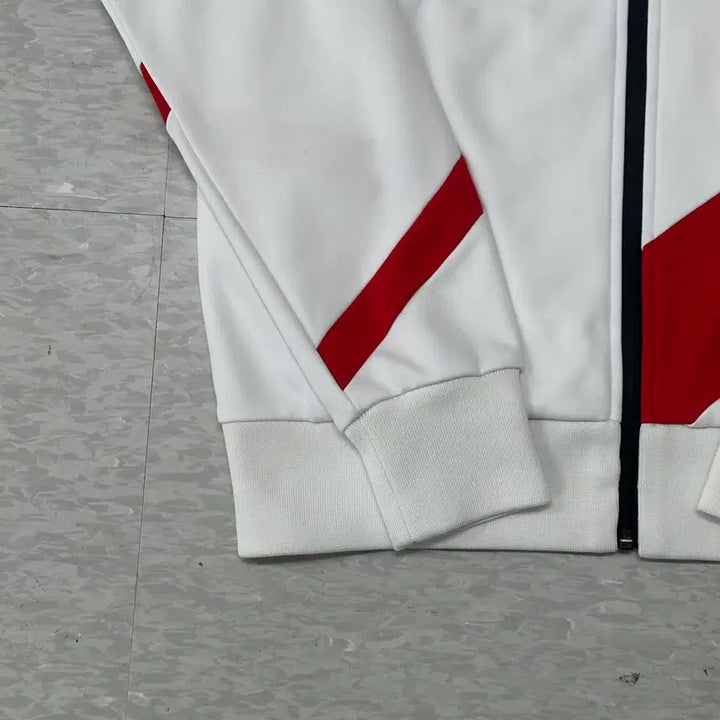 [BUNJANG] Descente White/Red Jersey Track Jacket / 데상트 화이트/레드 져지 트랙 자켓