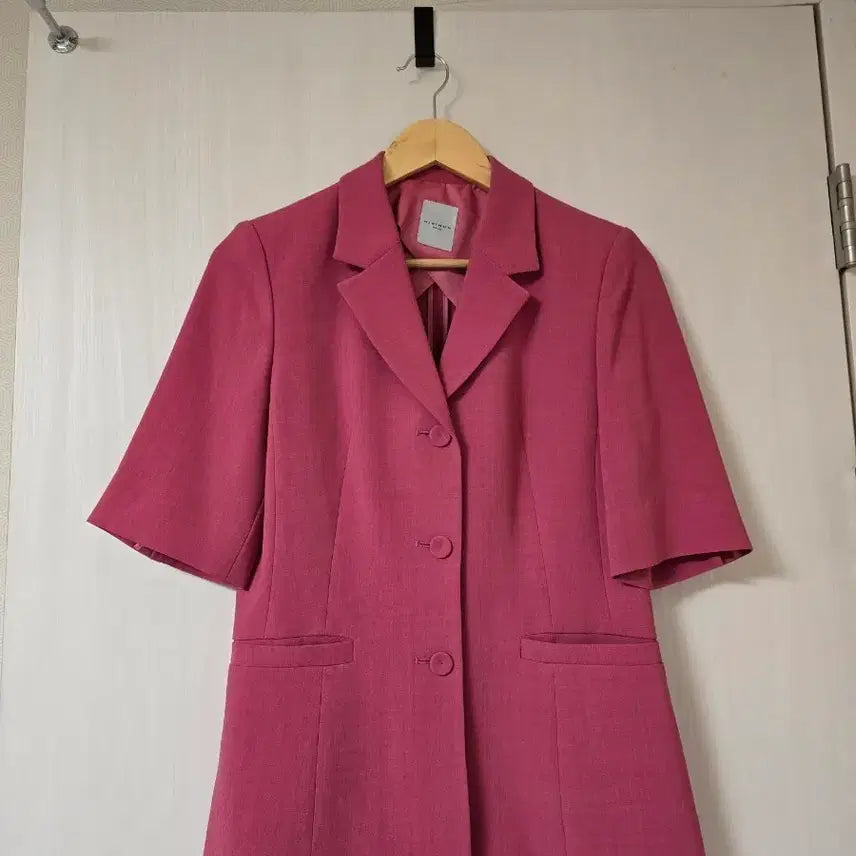 [BUNJANG] Minimum Premium Line Pink Linen Jacket / 새)신상 미니멈 프리미엄라인 핑크반팔자켓